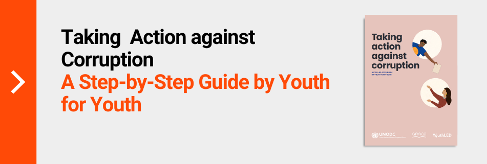 Taking action against corruption: A step-by-step guide by youth for youth
